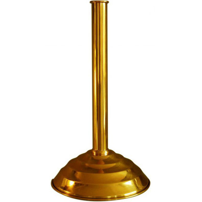 Porta Cruz paroquial de metal polido
