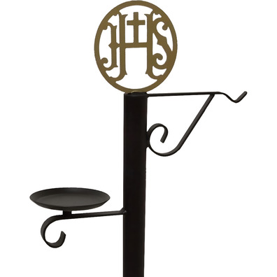 Porta incensário preto com IHS