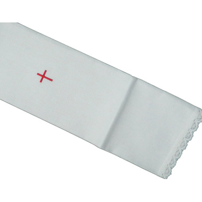 Purificador branco com Cruz bordada vermelha
