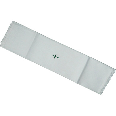 Purificador branco com Cruz bordada verde