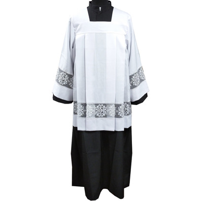 Roquete branco com puntilla IHS