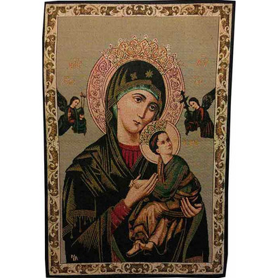 Tapiz Icono Bizantino Virgem Perpétuo Socorro