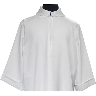 Tunica de monaguillo lisa em 100% poliéster branco