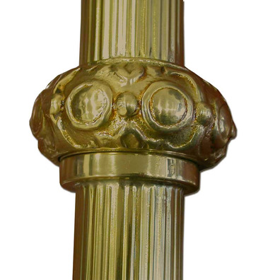 Vara porta estandarte de bronze com IHS