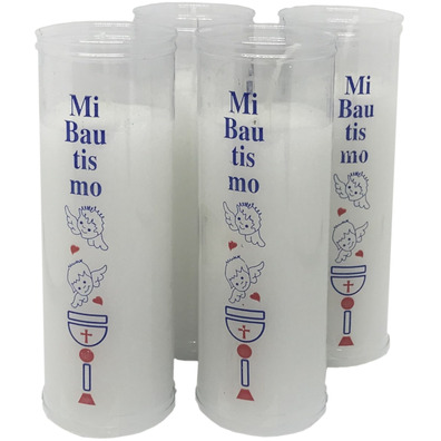 Vela bautismal decorada com colatina | 36 Velones