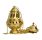Turíbulo de metal dourado com quatro cadeias | 24 cm.