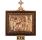 Via Crucis de bronze com marco de madeira