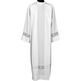 Alba de sacerdote com puntilla IHS e Cruces