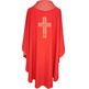 Casulla quatro cores | Bordado Cruz Latina vermelho