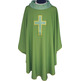 Casulla quatro cores | Bordado Cruz Latina verde
