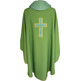 Casulla quatro cores | Bordado Cruz Latina verde