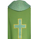 Casulla quatro cores | Bordado Cruz Latina verde