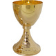 Cáliz sagrado de metal dourado