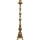 Candeleiro de pé em bronze com base triangular