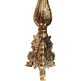 Candeleiro de pé em bronze com base triangular