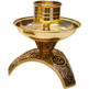 Candeleiro para altar com vela de parafina de 5 cm.