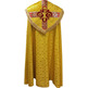 Capa pluvial cor damasco dourado