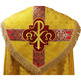 Capa pluvial cor damasco dourado