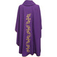 Casulla bordada com Cruces douradas morado