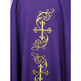 Casulla bordada com Cruces douradas morado