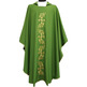 Casulla bordada com Cruces douradas verde