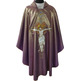 Casulla bordado Cristo na Cruz Morado