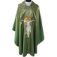 Casulla bordado Cristo na Cruz Verde