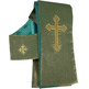 Casulla bordado Cristo na Cruz Verde