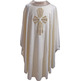 Casulla de lana com Cruz de seda beige