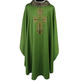 Casulla de lana com Cruz de seda verde