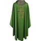 Casulla de lana com Cruz de seda verde