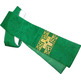Casulla damasco com galão central dourado verde