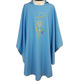 Casulla com ribetes azul