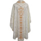 Casulla e estola de tecido damasco bordada beige