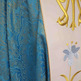 Casulla mariana com estolon central bordado azul