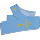 Casulla mariana com emblema e coroa bordadas