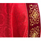 Casulla com pescoço e estonagem de veludo vermelho