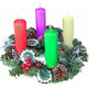 Coroa do Advento com suporte para quatro velas