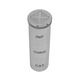 Crismera tripla de metal com acabamento plateado