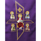 Cubre ambón | Bordado Pantocrátor e Quatro Evangelistas morado