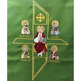 Cubre ambón | Bordado Pantocrátor e Quatro Evangelistas Verde