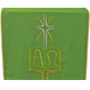 Cubre ambón bordado Alfa e Omega verde