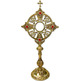 Custodia de bronze com Cruz e base circular