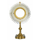 Custodia de bronze com banheiro de ouro para forma de 20 cm.
