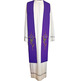Estola litúrgica bordada com IHS | Reversível branco / roxo
