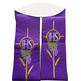Estola litúrgica bordada com IHS | Reversível branco / roxo