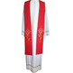 Estola litúrgica bordada com IHS | Reversível vermelho / verde