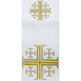 Estolon reversível com Cruz de Jerusalém branca / morado