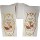 Estola sacerdotal com bordado franciscano beige