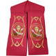 Estola sacerdotal com bordado franciscano vermelho